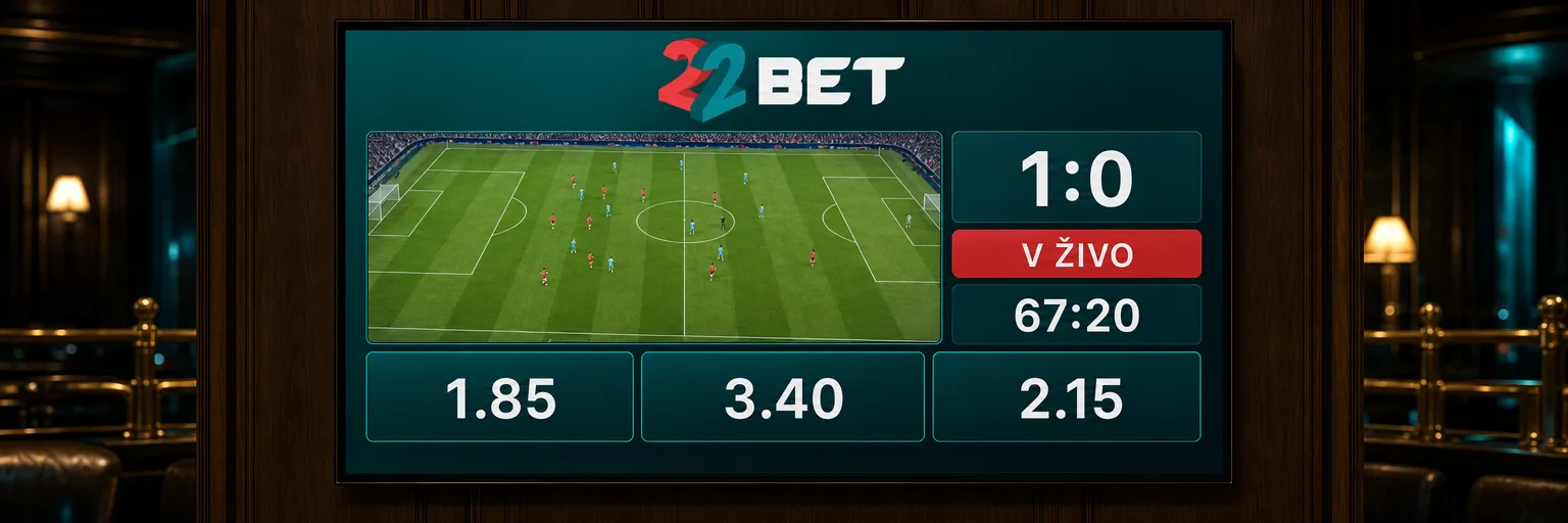 Stave v živo pri 22Bet s prenosom, uro tekme in premikajočimi se kvotami